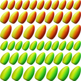 Skylety 60-piece bullet foam floats set in Yellow-Green and Red-Yellow